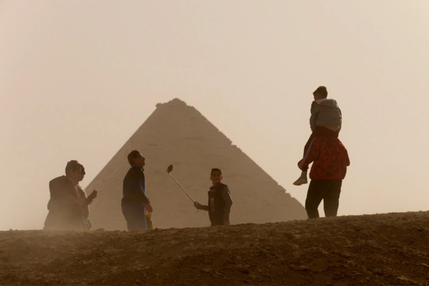 Blick auf die Pyramide von Gizeh