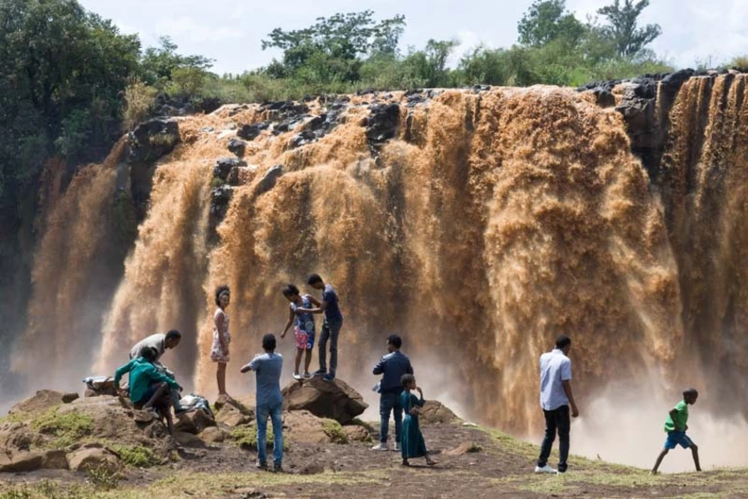 Bahar Dar: Fotosession vor den Tississat-Wasserfälle