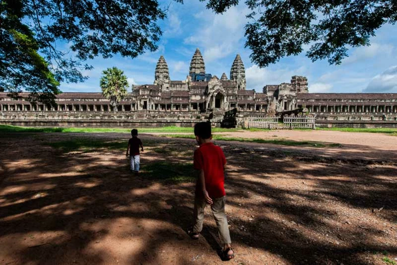 Blick von Süden auf Angkor Wat