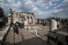 Blick auf die alte Synagoge von Kapernaum