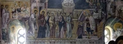 Alte Wandmalerei im Kloster Studenica aus dem 12. Jh, UNESCO Welterbe