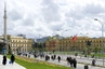 Der Skanderbeg Platz, das Zentrum Tiranas