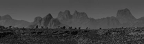 Die Landschaft mit den Geralta von Tigray während der Fahrt nach Adua, Adigrat bis Mekele.