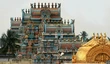 Blick über die Tempelstadt Sri Rangam