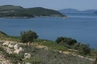 Die bucht bei Butrint mit Korfu im Hintergrund