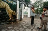 Junge vor dem Tempel der Wohlgerücke in Hanoi