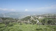 Um Qeis: Blick nach Israel auf die Golanhöhen und den See Genezareth.