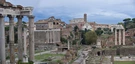 Blick über das Forum Romanum bis zum Kolosseum