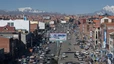 Fahrt durch El Alto, das auf 4.000 m über La Paz liegt.