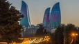 Die sog. Flametowers von Baku
